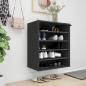 Preview: ARDEBO.de - Schuhschrank Schwarz 60x35x70 cm Holzwerkstoff