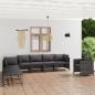 Preview: ARDEBO.de - 8-tlg. Garten-Lounge-Set mit Kissen Poly Rattan Grau