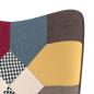 Preview: Schaukelstuhl mit Hocker Patchwork Stoff