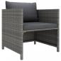 Preview: ARDEBO.de - Gartensofa mit Kissen Grau Poly Rattan