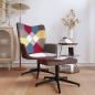 Preview: ARDEBO.de - Relaxsessel mit Hocker Patchwork Stoff