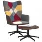 Preview: Relaxsessel mit Hocker Patchwork Stoff