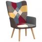 Preview: Relaxsessel mit Hocker Patchwork Stoff