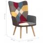 Preview: Relaxsessel mit Hocker Patchwork Stoff