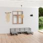 Preview: ARDEBO.de - 6-tlg. Garten-Lounge-Set Massivholz Kiefer