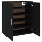 Preview: Schuhschrank Schwarz 60x35x70 cm Holzwerkstoff