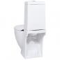 Preview: WC Keramik-Toilette Badezimmer Rund Senkrechter Abgang Weiß
