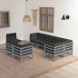 Preview: ARDEBO.de - 8-tlg. Garten-Lounge-Set mit Kissen Massivholz Kiefer