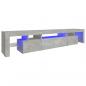 Preview: TV-Schrank mit LED-Leuchten Betongrau 215x36,5x40 cm