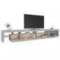 Preview: TV-Schrank mit LED-Leuchten Betongrau 290x36,5x40 cm