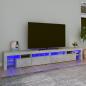 Preview: ARDEBO.de - TV-Schrank mit LED-Leuchten Betongrau 260x36,5x40 cm