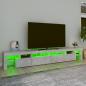 Preview: TV-Schrank mit LED-Leuchten Betongrau 260x36,5x40 cm