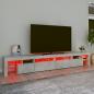 Preview: TV-Schrank mit LED-Leuchten Betongrau 260x36,5x40 cm