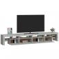 Preview: TV-Schrank mit LED-Leuchten Betongrau 260x36,5x40 cm