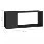 Preview: TV-Schrank Schwarz 80x24x32 cm Holzwerkstoff