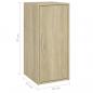 Preview: Schuhschrank Sonoma-Eiche 32x35x70 cm Holzwerkstoff