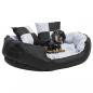 Preview: ARDEBO.de - Wendbares & waschbares Hundekissen Grau und Schwarz 85x70x20 cm