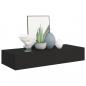 Preview: Wandregale mit Schubladen 2 Stk. Schwarz 60x23,5x10 cm MDF