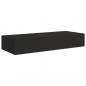 Preview: Wandregale mit Schubladen 2 Stk. Schwarz 60x23,5x10 cm MDF