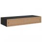 Preview: Wandregale mit Schubladen 2 Stk. Schwarz 60x23,5x10 cm MDF