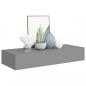 Preview: Wandregale mit Schubladen 2 Stk. Grau 60x23,5x10 cm MDF