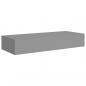 Preview: Wandregale mit Schubladen 2 Stk. Grau 60x23,5x10 cm MDF