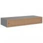 Preview: Wandregale mit Schubladen 2 Stk. Grau 60x23,5x10 cm MDF