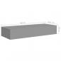 Preview: Wandregale mit Schubladen 2 Stk. Grau 60x23,5x10 cm MDF