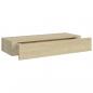 Preview: Wandregal mit Schublade Eichen-Optik 60x23,5x10 cm MDF