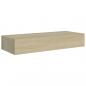 Preview: Wandregale mit Schubladen 2 Stk. Eichen-Optik 60x23,5x10 cm MDF