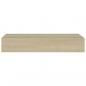 Preview: Wandregale mit Schubladen 2 Stk. Eichen-Optik 60x23,5x10 cm MDF