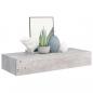 Preview: Wandregale mit Schubladen 2 Stk. Betongrau 60x23,5x10 cm MDF