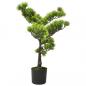 Preview: Künstlicher Bonsai Pinus mit Topf 60 cm Grün