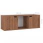 Preview: TV-Schrank Braun Eichen-Optik 88,5x27,5x30,5 cm Holzwerkstoff