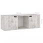 Preview: TV-Schrank Betongrau 88,5x27,5x30,5 cm Holzwerkstoff