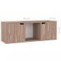 Preview: TV-Schrank Grau Sonoma-Eiche 88,5x27,5x30,5 cm Holzwerkstoff