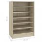 Preview: Schuhschrank Sonoma-Eiche 60x35x92 cm Holzwerkstoff