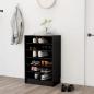 Preview: ARDEBO.de - Schuhschrank Schwarz 60x35x92 cm Holzwerkstoff