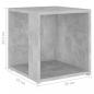 Preview: Beistelltisch Betongrau 33x33x34,5 cm Holzwerkstoff