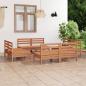 Preview: ARDEBO.de - 8-tlg. Garten-Lounge-Set Honigbraun Massivholz Kiefer