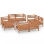 Preview: 8-tlg. Garten-Lounge-Set Honigbraun Massivholz Kiefer