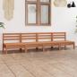 Preview: ARDEBO.de - 4-tlg. Garten-Lounge-Set Honigbraun Massivholz Kiefer