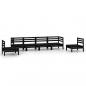 Preview: 6-tlg. Garten-Lounge-Set Schwarz Massivholz Kiefer