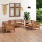 Preview: ARDEBO.de - 6-tlg. Garten-Lounge-Set Honigbraun Massivholz Kiefer