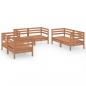 Preview: 6-tlg. Garten-Lounge-Set Honigbraun Massivholz Kiefer