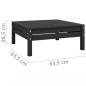 Preview: 8-tlg. Garten-Lounge-Set Schwarz Massivholz Kiefer