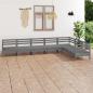 Preview: ARDEBO.de - 7-tlg. Garten-Lounge-Set Massivholz Kiefer Grau