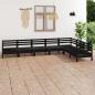 Preview: ARDEBO.de - 7-tlg. Garten-Lounge-Set Massivholz Kiefer Schwarz