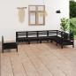 Preview: ARDEBO.de - 7-tlg. Garten-Lounge-Set Massivholz Kiefer Schwarz