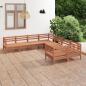 Preview: ARDEBO.de - 8-tlg. Garten-Lounge-Set Massivholz Kiefer Honigbraun